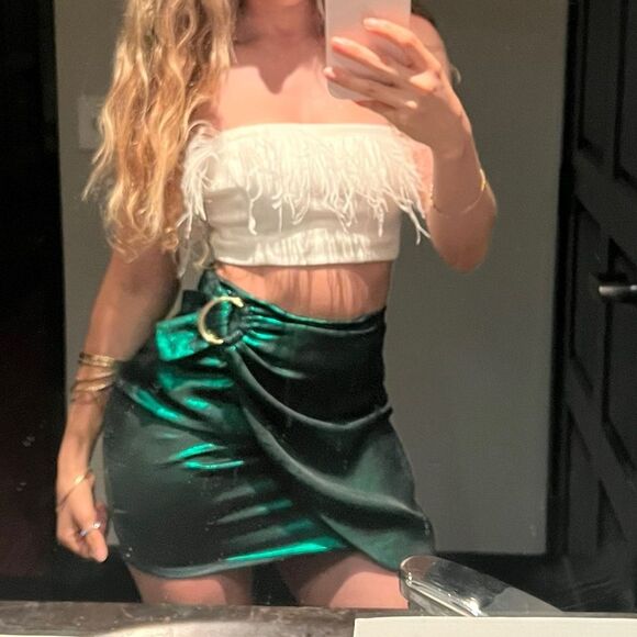 House of Harlow × REVOLVE Bobbi Skirt Emerald S green skirt - Picture 9 of 9